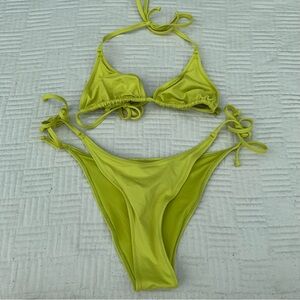 Skims Vibrant Green Bikini Set Size Small